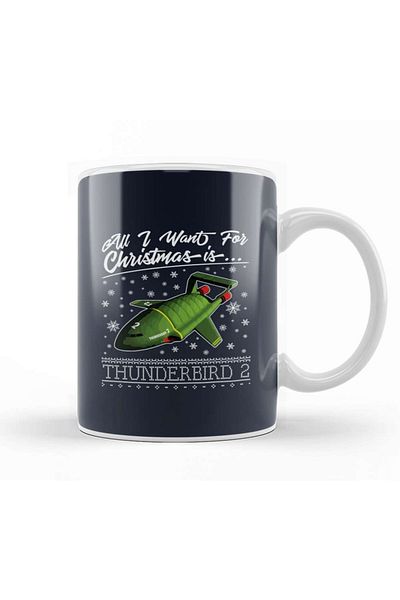 Baskı Dükkanı All I Want For Christmas Is Thunderbird 2 Thunderbirds Mug Cup Porcelain