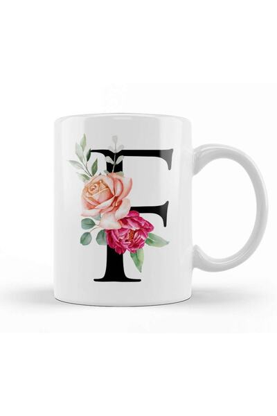 Baskı Dükkanı كوب بورسلين بحرف F