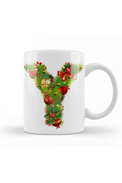 Baskı Dükkanı كوب بورسلين على شكل حرف Y مخصص للعام الجديد