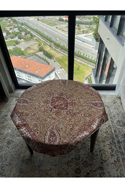 ELSAY Açık Kahve, Kare El Yapımı Masa Örtüsü,bohça,el Işi,100*100cm,hediyelik...