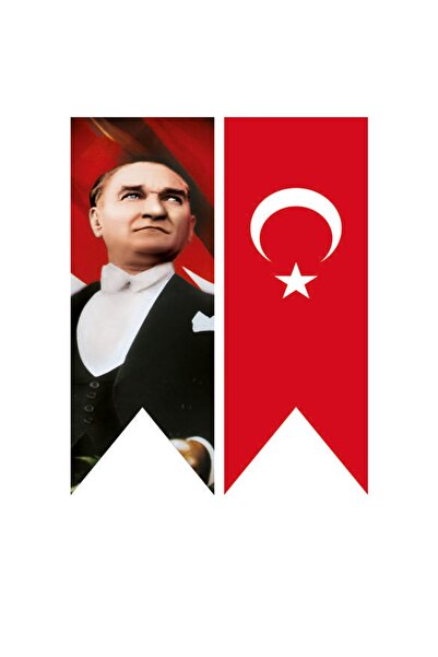 bayrakal Kırlangıç Ikili Set 50x200cm Atatürk Ve Türk Bayrağı