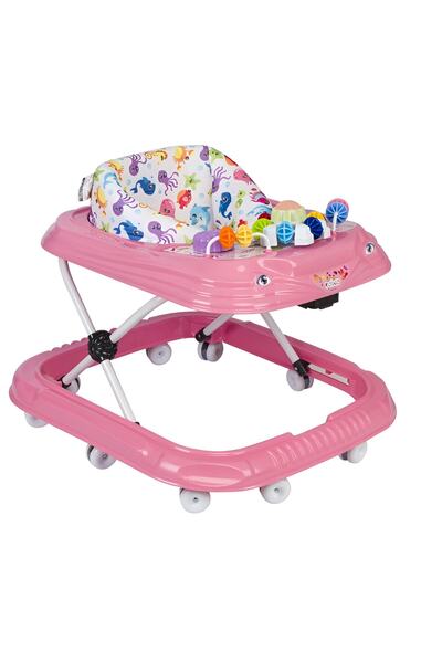 Genel Markalar Pembe 3 Kademeli 10 Tekerlekli Oyuncaklı Ergonomik Minder Lüx ...