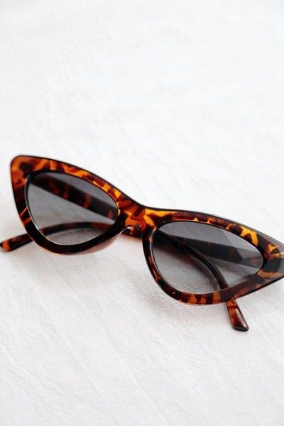 Mathilda Aksesuar Leopard Pattern Cat Eye Sunglasses
