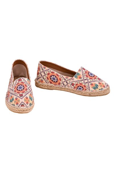 Streetfly Espadrille cu talpă din răchită realizată manual