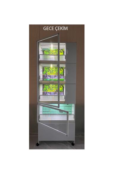 İstanbul Kafes - Model M01dys - Pvc Kuş Dolabı – Dolap Kafes – Pvc Kafes – Salma Kafes (MONTAJLI KURULU GÖNDERİM)