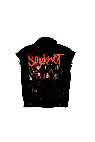 Modaroma Slipknot Sleeveless Denim Vest