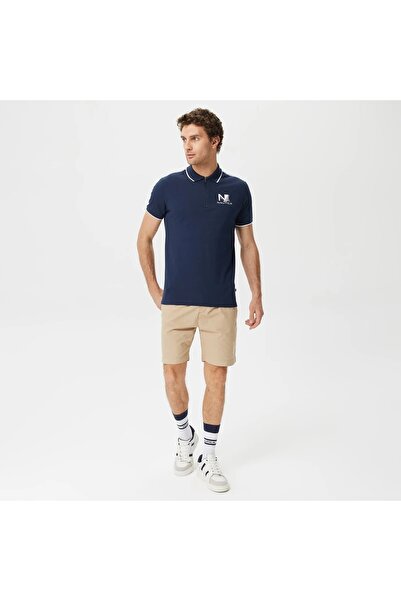 Nautica Чоловіча футболка з коміром-поло вільного крою