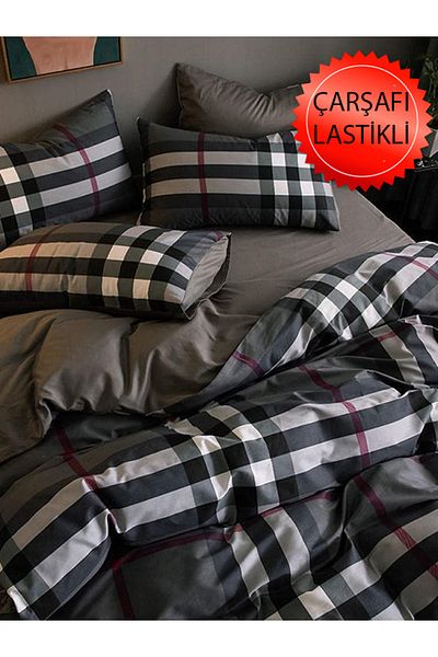 Mulberry Single Duvet Cover Set with Fitted Sheets