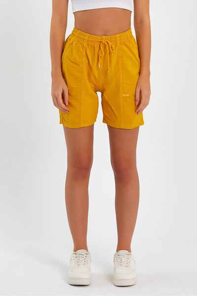 Tarz Cool Жовті лляні шорти - жіночі, вільний крій