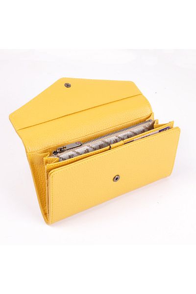 Eminsa Women's Mustard Yellow Genuine Leather Wallet