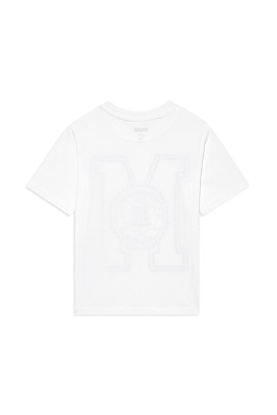 Mavi Λευκό μπλουζάκι με τυπωμένο λογότυπο M Κανονική εφαρμογή / κανονική εφαρμογή 7610068-70057