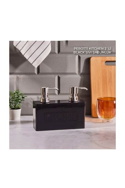 EVLOOP Perotti Siyah Ikili - Mutfak - Banyo Sıvı Sabunluk Black Kıtchen Sıvı ...