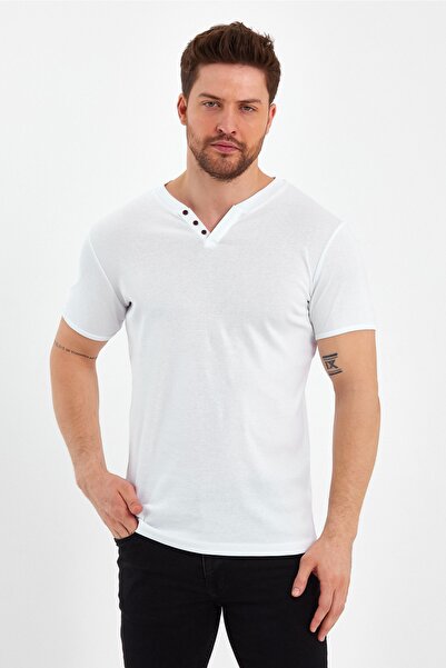 UOMOPARK Μπλουζάκι με κοντό μανίκι με γιακά