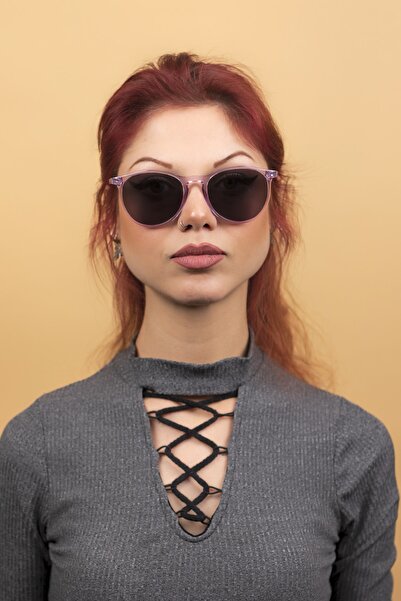 By Donetto Fleur Unisex Lilac Sunglasses
