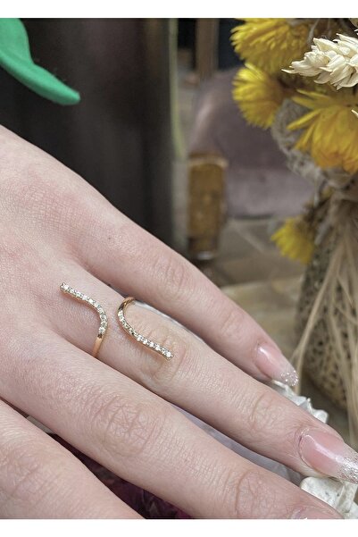 takıtarzım خاتم نسائي من حجر الذهب قابل للتعديل