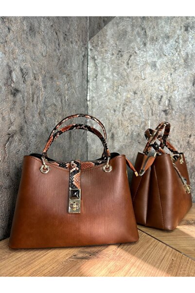 womenacs Темно-зелена сумка з ременем і застібкою, з візерунком у вигляді змі...