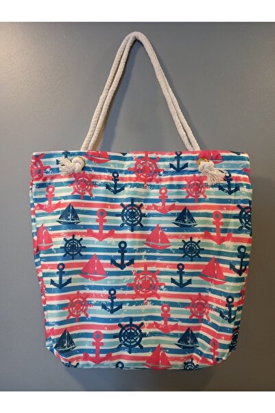 CNGZSHOP Μοντέρνα τσάντα θαλάσσης με μοτίβο και σχήμα, τσάντα παραλίας με φερ...