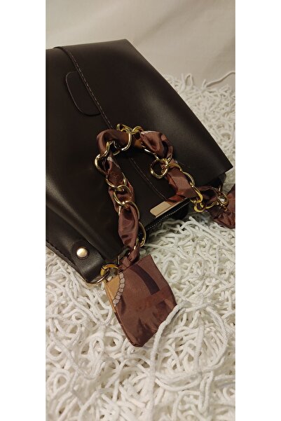 Z&HA Accessory М'яка шкіряна жіноча сумка з аксесуарами для шарфа-ланцюжка 3 відділення для руки, руки та плеча