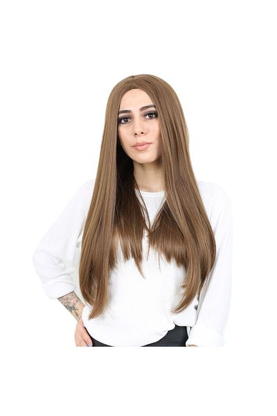 KONAK PERUK Fiber Synthetic Long Straight Wig - Auburn