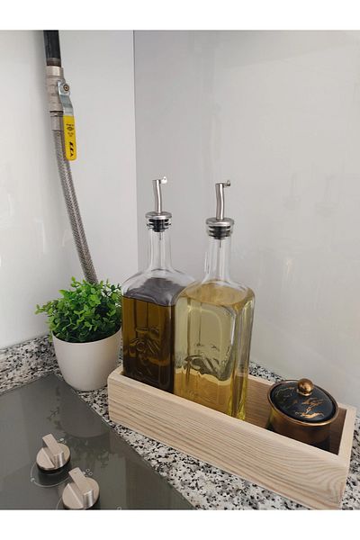Esci Design صندوق ديكور خشبي وعاء الزيت سلة خشبية منظم صندوق منظم