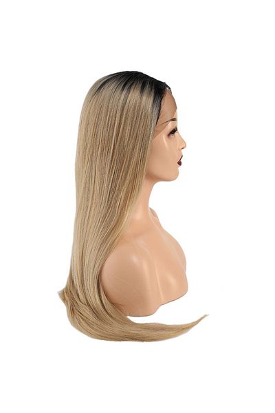 KONAK PERUK Black Ombreli Fiber Synthetic Long Tulle Wig