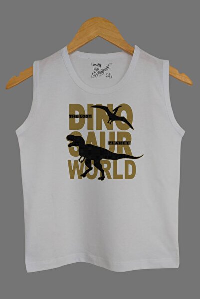Raf Coll Dječje Pleteno bez rukava T-shirt dinosaur Digitalna štampa paket