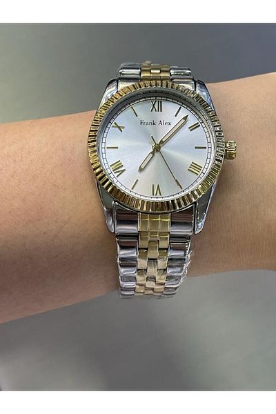 Frank Alex Gold-Silver Wrist Watch