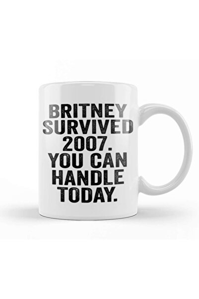 Baskı Dükkanı بريتني نجا 2007 الفن ميمي دانك كوب مضحك القدح الخزف