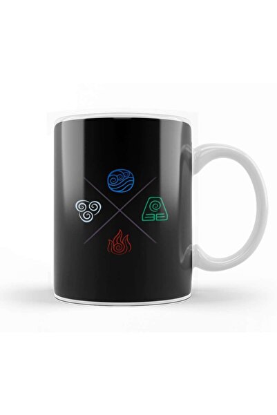 Baskı Dükkanı Avatar The Last Airbender All Bending Mug Glass Porcelain