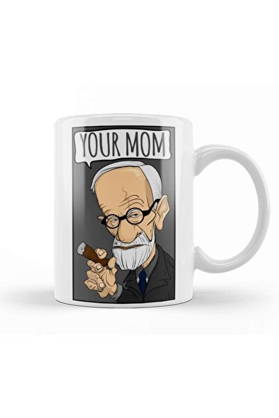 Baskı Dükkanı سيجموند فرويد أمك فرويد كوب زجاجي من البورسلين