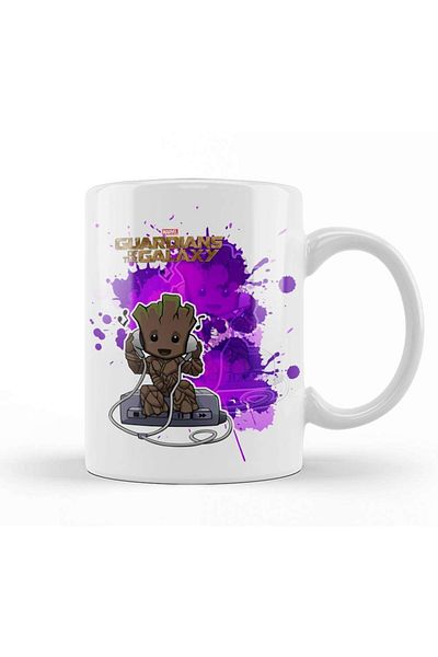 Baskı Dükkanı مج Marvel Guardians Of The Galaxy Grot زجاجي من البورسلين