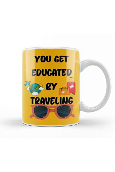 Baskı Dükkanı كوب بورسلين بتصميم هدية مرحة للسفر لمحبي رحلة السفر والمغامرين ...