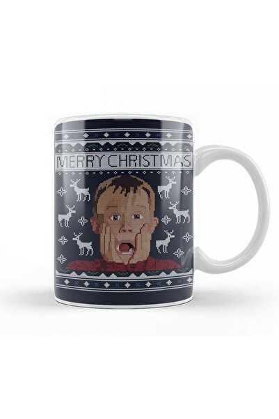 Baskı Dükkanı كوب بورسلين منسوج لعيد الميلاد من Home Alone Kevin