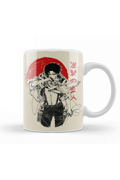 Baskı Dükkanı Levi Ackerman 01 Kupa Bardak Porselen