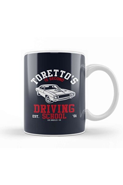 Baskı Dükkanı Fast And The Furious Torettos Driving School Kupa Bardak Porselen