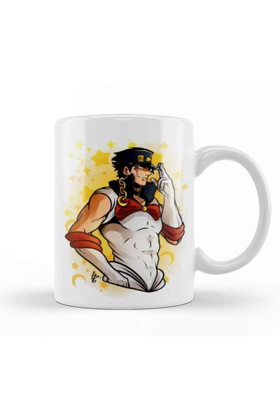 Baskı Dükkanı كوب جوجو بيزار أدفينتشر جوتارو ذا ستار كوب بورسلين