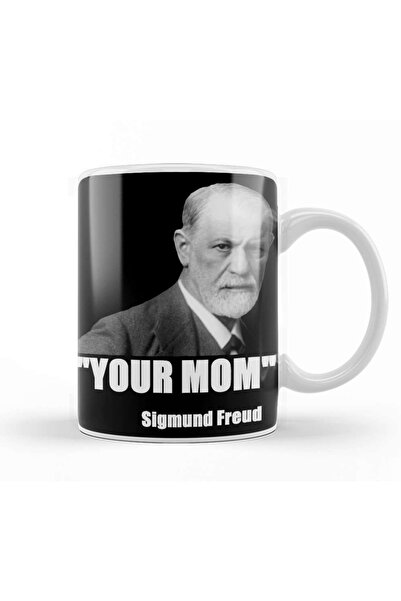 Baskı Dükkanı كوب بورسلين باقتباس مضحك لأمك سيغموند فرويد