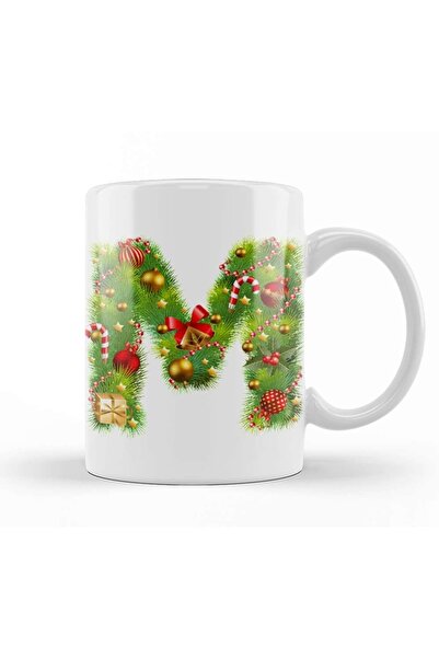Baskı Dükkanı كوب بورسلين مخصص للعام الجديد بحرف M