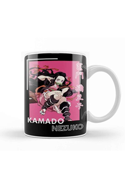 Baskı Dükkanı Demon Slayer Kamado Nezuko Kupa Bardak Porselen