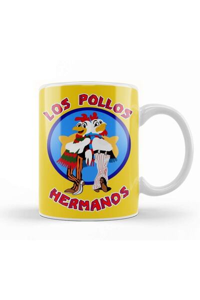 Baskı Dükkanı Los Pollos Hermanos Logo From Breaking Bad Kupa Bardak Porselen