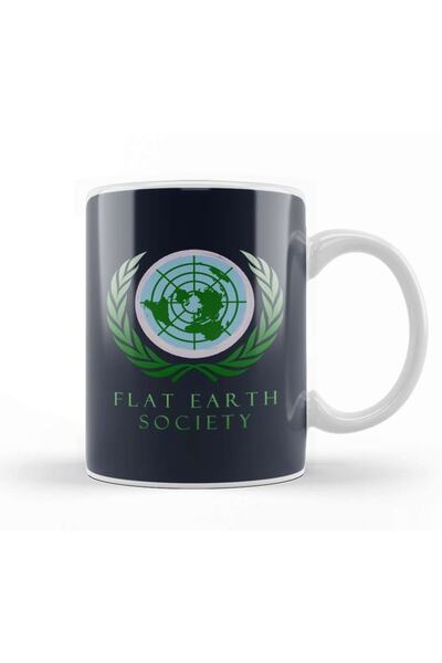 Baskı Dükkanı كوب بورسلين من جمعية الأرض المسطحة