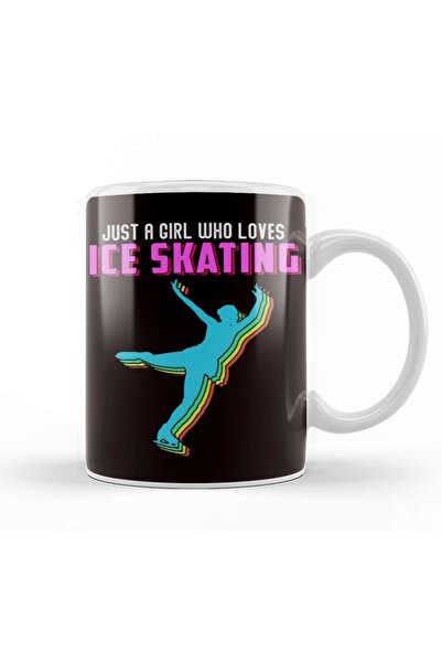 Baskı Dükkanı Girl Who Loves Ice Skating Winter Sports Figure Skater Skate Mu...