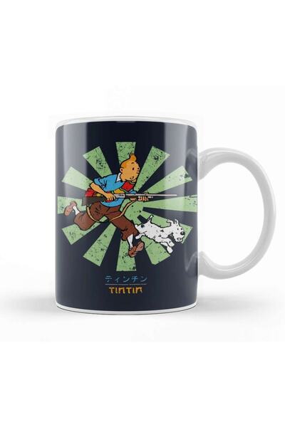 Baskı Dükkanı كوب بورسلين ياباني عتيق من Tintin