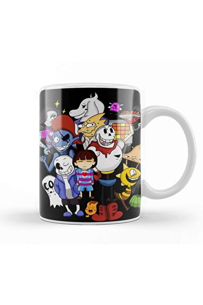 Baskı Dükkanı Undertale Family 01 كوب زجاجي من البورسلين