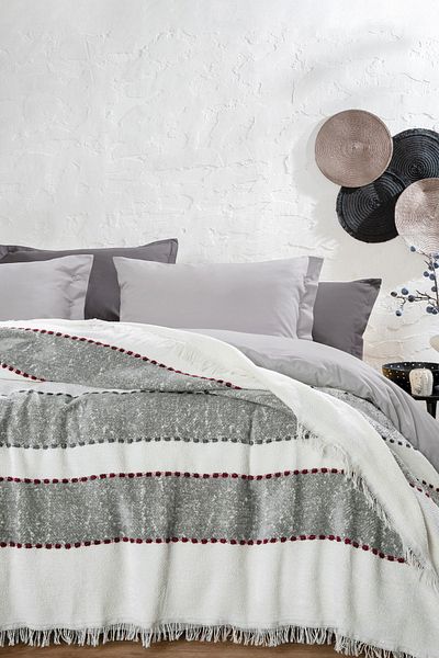 Yataş Ecru Gray Single Darla Bedspread