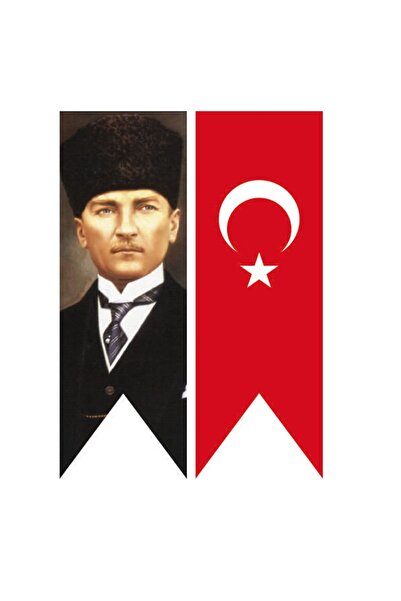 bayrakal Atatürk ve Türk Bayrağı Kırlangıç İkili Set 50x200cm