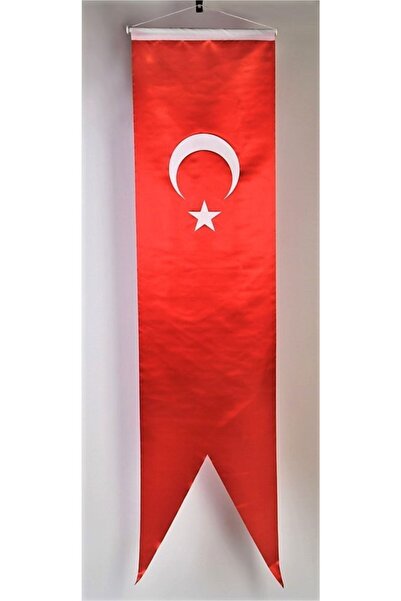bayrakal Kırlangıç Flama Türk Bayrağı 50x200cm Saten Kumaş