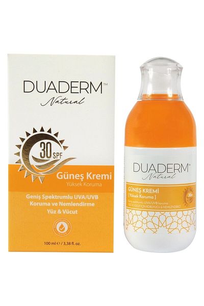 Duaderm 30 Spf Natural Sunscreen - Face and Body Product, 100.ml