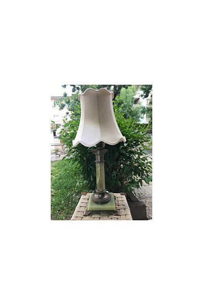 tayfuntufan antika koleksiyon 56 cm High French Lampshade - Brass and Marble