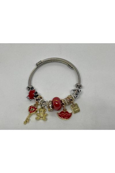 HEDİYEBOHÇAM Steel Bracelet Charm Bracelet with Key
